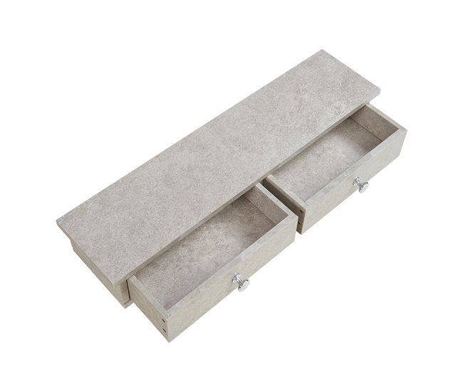 Estantería de pared con 2 cajones Geeste MDF 60 Blanco