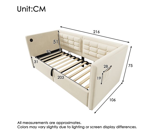 Camas nido 106x215 Beige