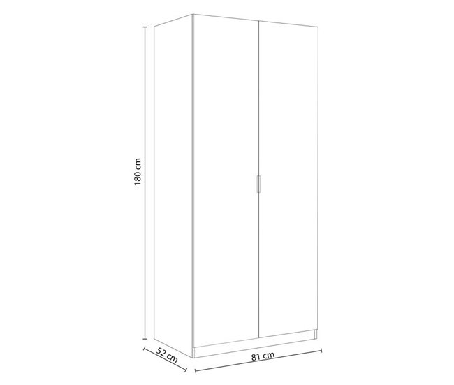 Armario Low Cost 2 puertas 81 Blanco
