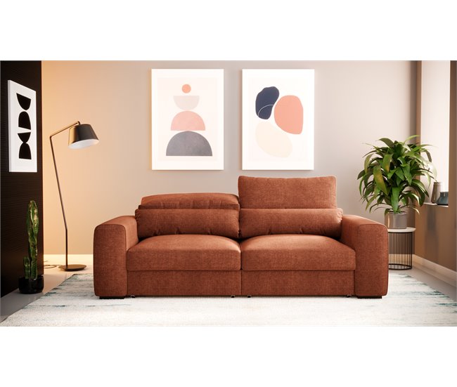 Sofá LANDON convertible en cama Marron