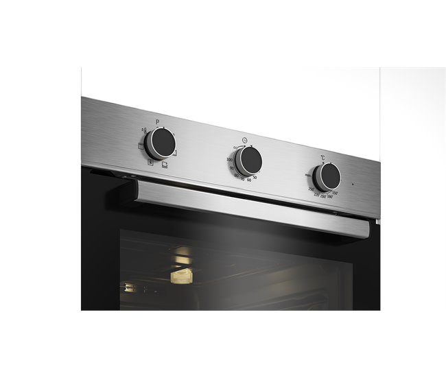 Conjunto placa vitrocerámica+horno multifunción BEKO BBSE12122XD Negro