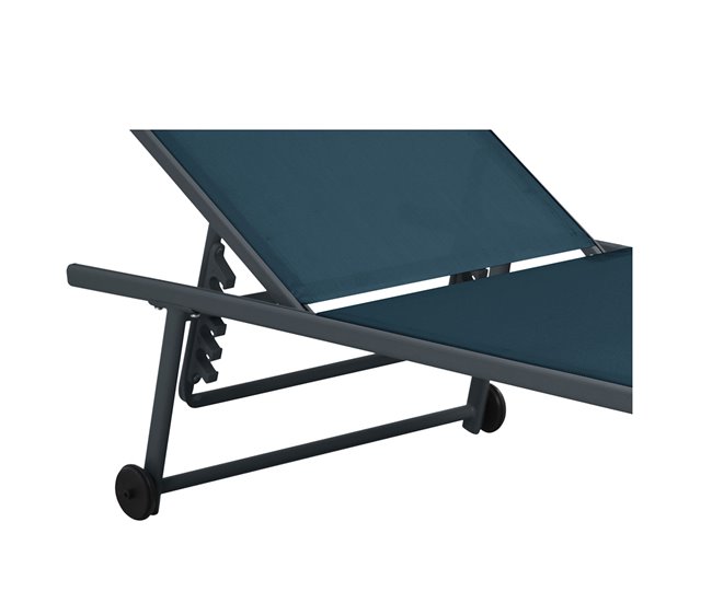 Acomoda Textil – Tumbona de Jardín Plegable y Reclinable. (1 Ud) Azul