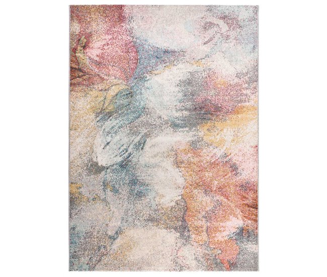 Alfombra abstracta de pelo corto SAMARA - ATTICGO 160x230 Multicolor