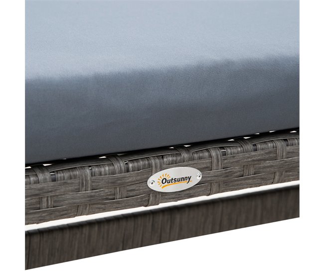 Conjunto 4 Piezas Muebles de Ratán Gris