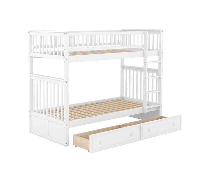 Camas literas 205x95 Blanco