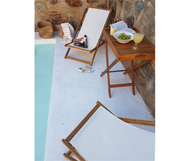 Beliani Mesa auxiliar JAVA Marron