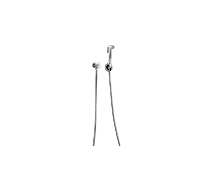 Grifo de Bidé con Llave de Paso 1 Agua con Accesorios Cromo
