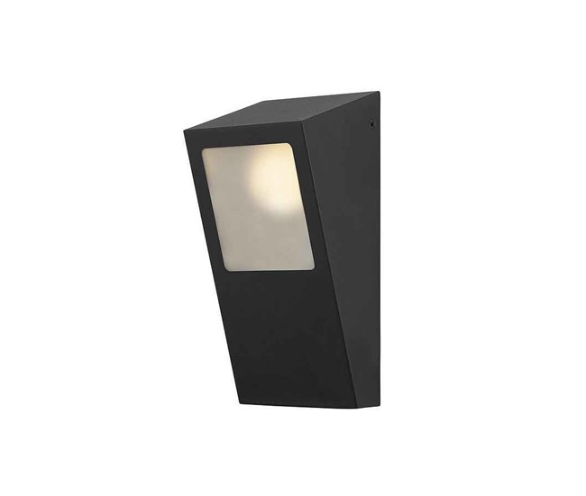 Aplique De Exterior Metal Serie Nika Negro