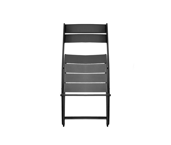 Acomoda Textil – Silla Plegable de Acero. (Pack 4 Unidades) Negro