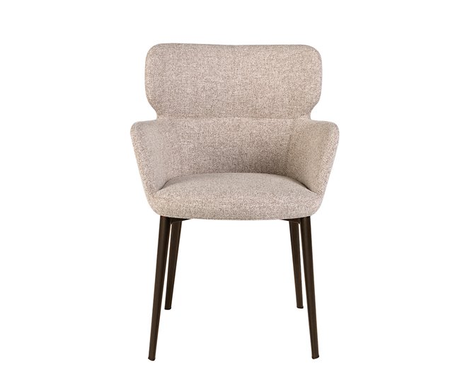 ANGEL CERDA Silla tela marrón jaspeada Marron