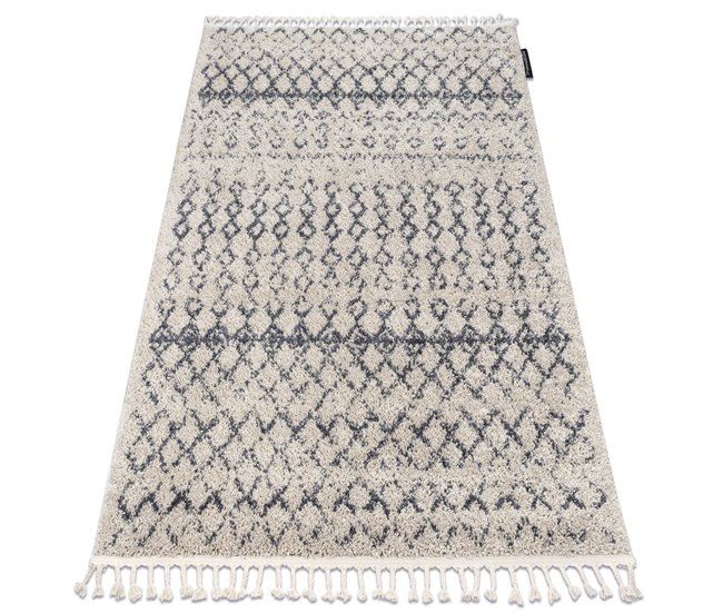 Alfombra BERBER AGADIR G0522 Franjas Bereber Marroquí 200x290 Crema