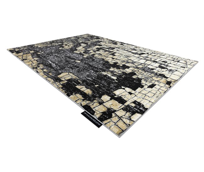 Alfombra DE LUXE moderna 2079 Ladrillo - Structura 180x270 Amarillo