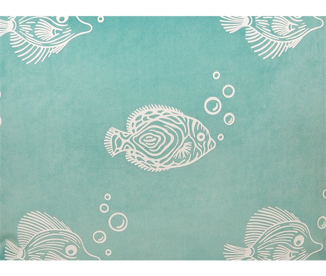 Beliani Cojín decorativo SOLIDAGO Azul/ Verde