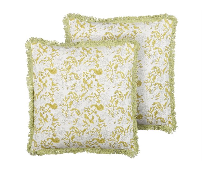 Beliani Cojín decorativo FILIX Verde