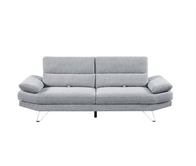 Sofá 3 plazas MARTIN color gris claro Gris Claro