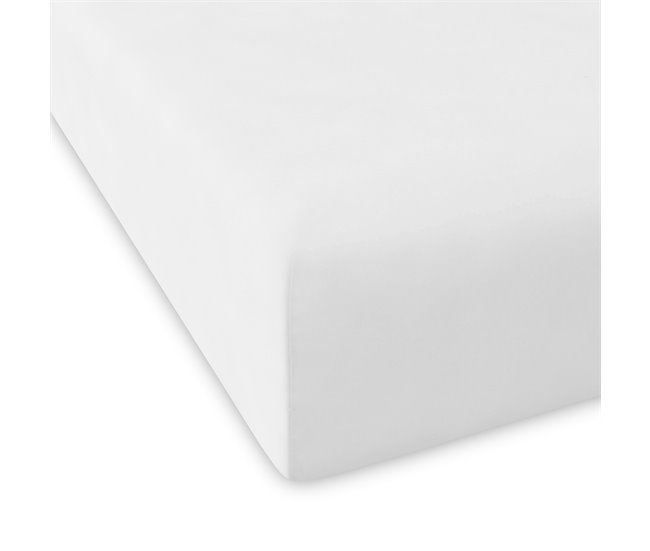 Sábana bajera de algodón CASUAL Blanco