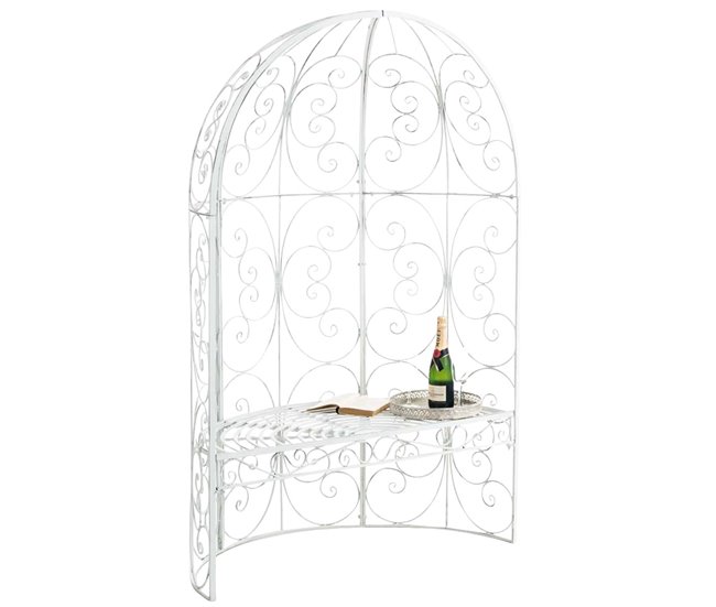 Arco flores - Rosie - Metal Blanco Veta