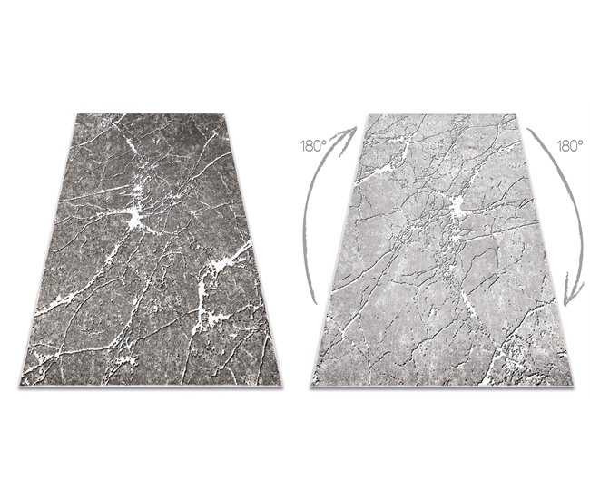 Alfombra MATEO 8036/944 Moderna Mármol estructural 80x150 Gris