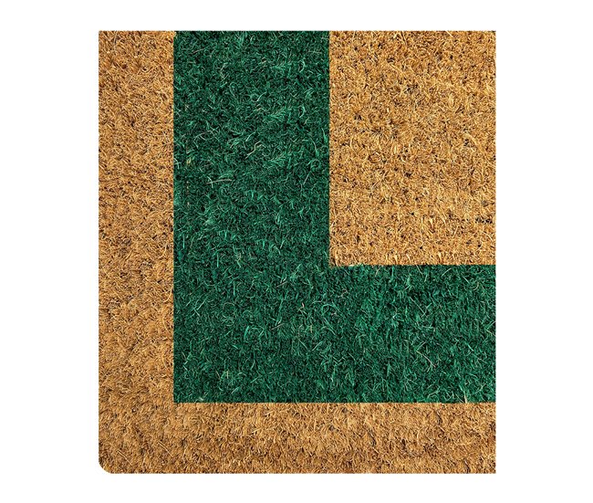 Acomoda Textil - Felpudo de Coco Natural Ecológico con Cenefa. 50x90 Verde