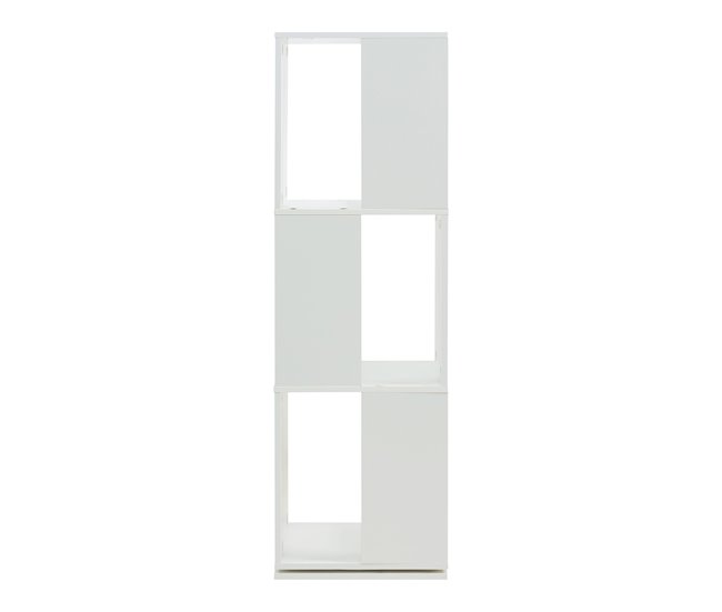 Estantería giratoria Fjelmarirg de 3 niveles MDF [en.casa] Blanco