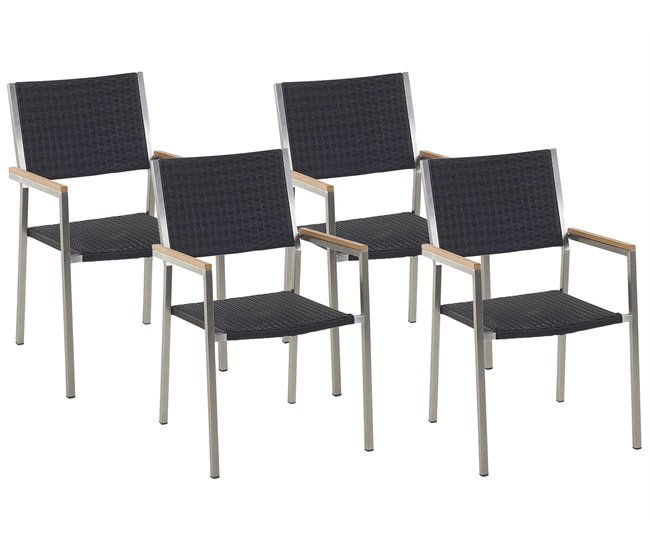 Beliani Silla de comedor GROSSETO Negro