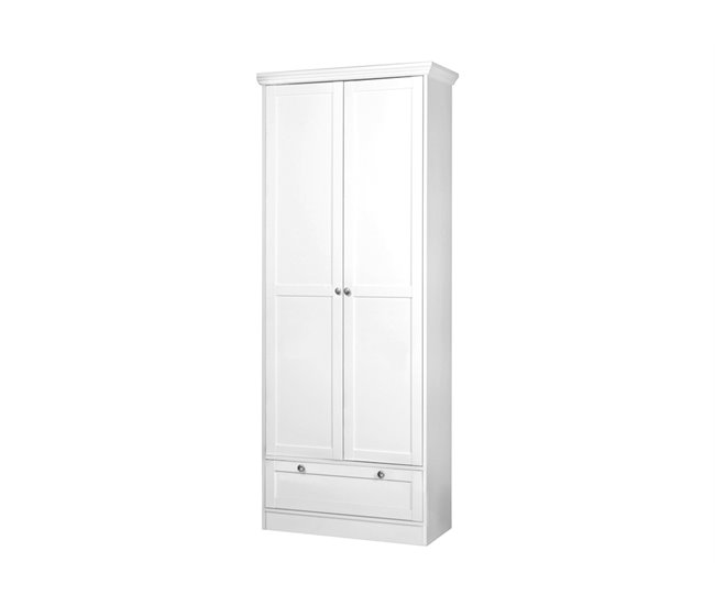 Armario LAU puertas batientes 80x200cm blanco Blanco