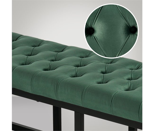 Banco banqueta pie de cama asito diseño 120x37 Verde