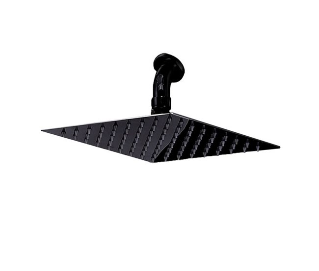 Ducha solar de aluminio con lavapiés Sined DOCCIA ELLA INOX Negro