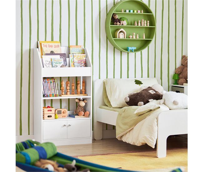 Estantería estándar Infantil para Libros KMB11-W SoBuy Blanco