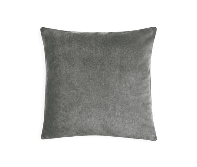 Acomoda Textil – 4 Fundas de Cojín Terciopelo. Gris