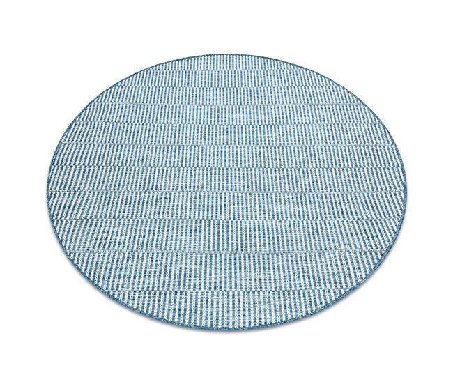 Alfombra de cuerda sisal LOFT 21198 Circulo Boho 120x120 Azul