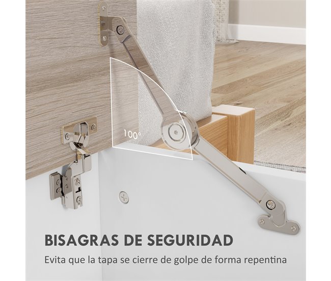 Baúl de Almacenaje Melamina de Madera HOMCOM Marron