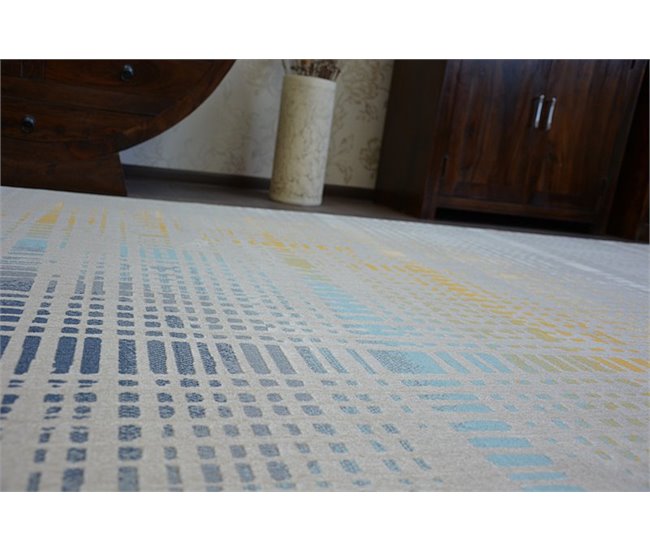 Alfombra SCANDI Rayas Rejilla 120x170 Gris