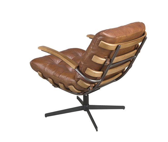 ANGEL CERDA Sillón giratorio piel Marron