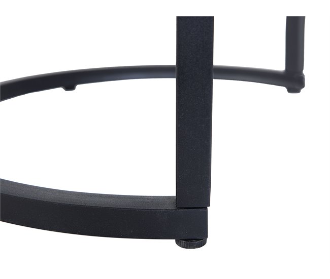 Beliani Conjunto de mesas DENNY 48x48 Negro