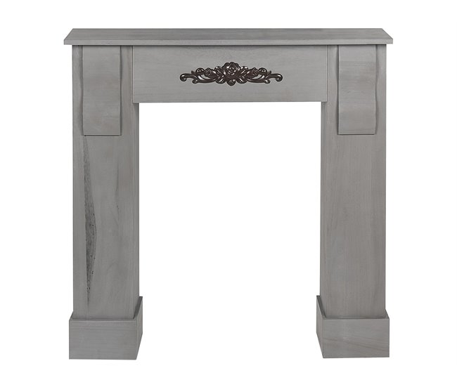 Beliani Repisa de la chimenea MANDRE Gris