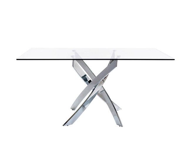 ANGEL CERDA Mesa comedor rectangular cristal Transparente