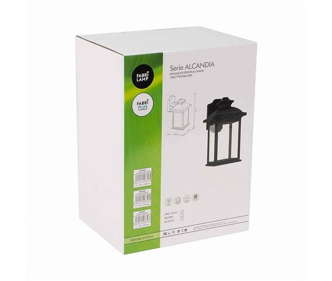Aplique De Exterior Policarbonato Serie Alcandia Blanco