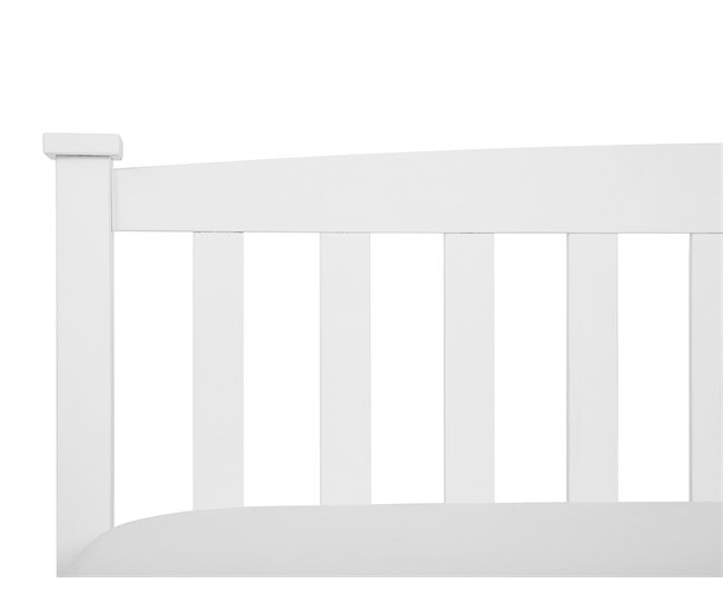 Beliani Cama con somier Madera de pino GIVERNY 169x208 Blanco