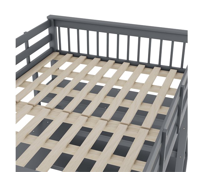 Cama alta para niños 149x207 Gris