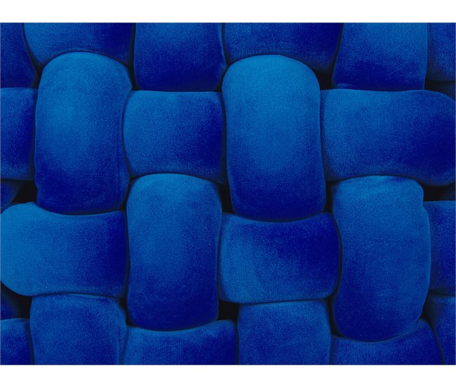 Beliani Cojín decorativo SIRALI Azul Marino