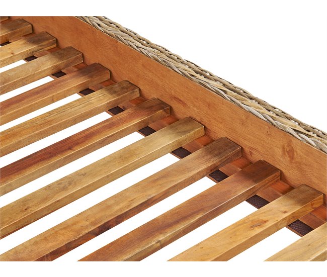 Beliani Cama Ratán SALBRIS 192x213 Natural