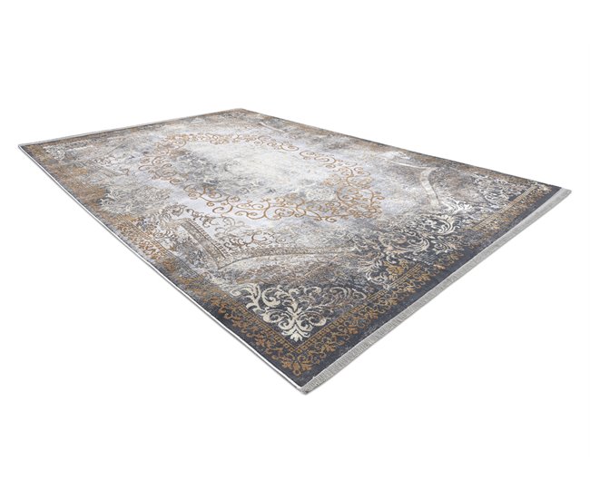 Alfombra LUCE 91 moderna Ornamento vintage Structural 115x170 Gris