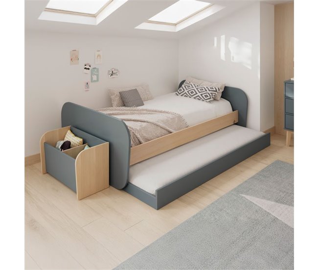 Cama doble juvenil Misty Breeze 205x102 Verde