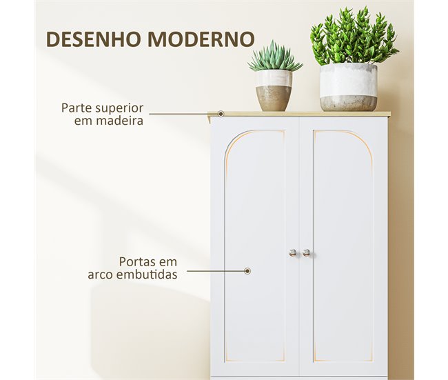 Alacena de Cocina Melamina de Madera, MDF HOMCOM, hogar - cocina Blanco