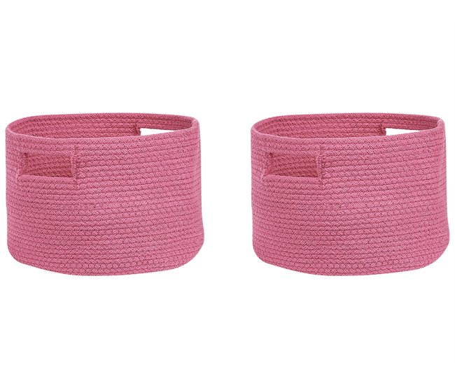 Beliani Cesta CHINIOT Rosa