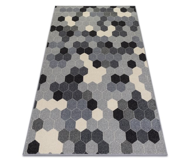 Alfombra HEOS 78537 Hexágono 190x270 Gris