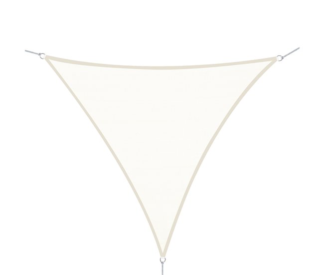 Toldo Vela Triangular Poliéster Outsunny 600x600 Beige