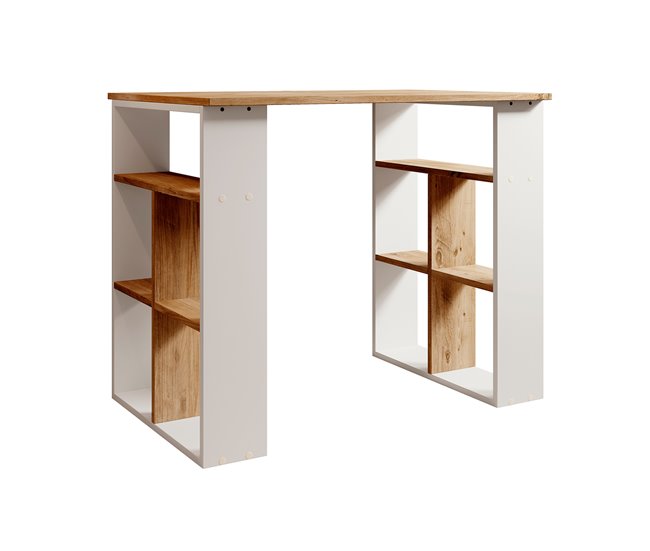 Escritorio Dormitorio Oficina Urban Muebles Bonitos Blanco/ Madera