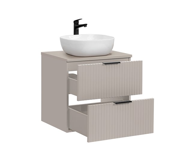 Conjunto mueble lavabo individual y columna Adriel Beige